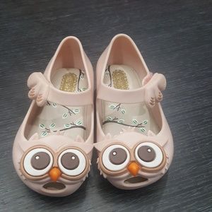 Mini Melissa Pink Owl Shoes